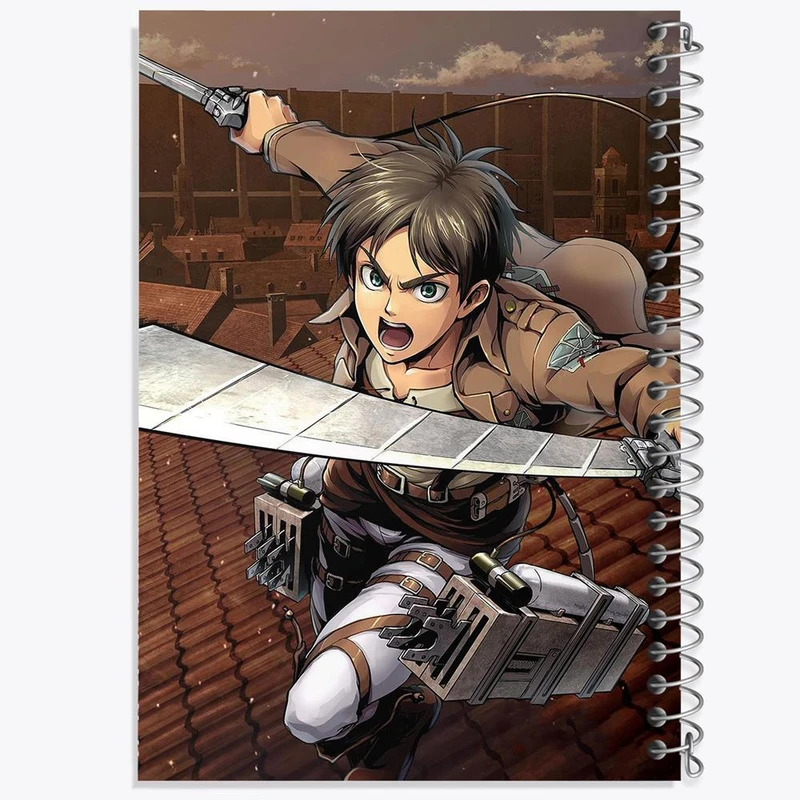 دفتر ژورنال نویسی 50 برگ خندالو مدل نقطه ای طرح ارن انیمه اتک آن تایتان Attack on Titan کد 4844
