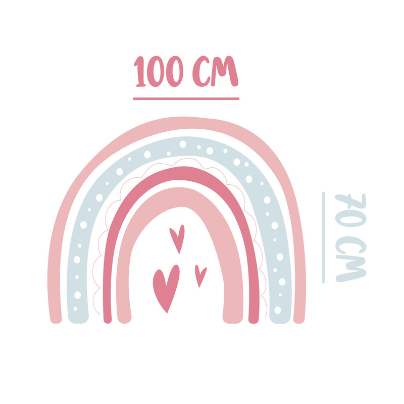 استیکر دیواری کودک مدل رنگین کمان کد 002
