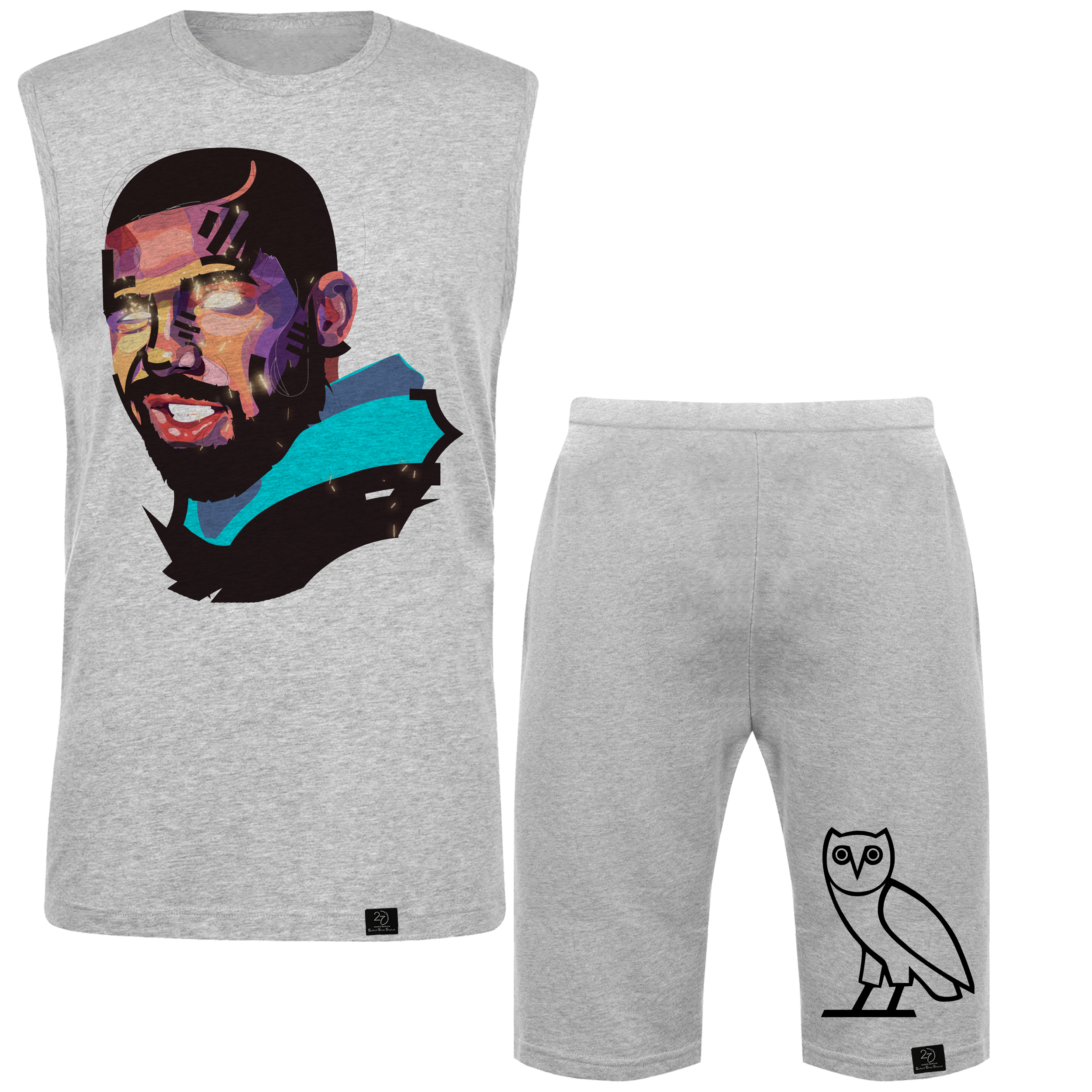 ست تاپ و شلوارک مردانه 27 مدل DRAKE کد AL43