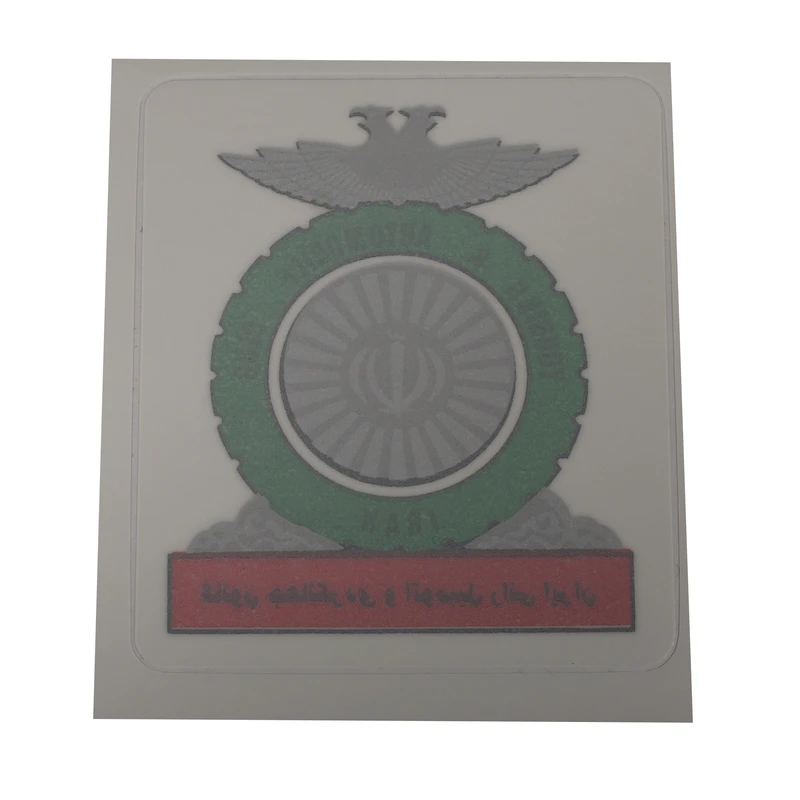 برچسب پشت شیشه خودرو مدل ناخوانا طرح کانون اتومبیل رانی ایران کد 02