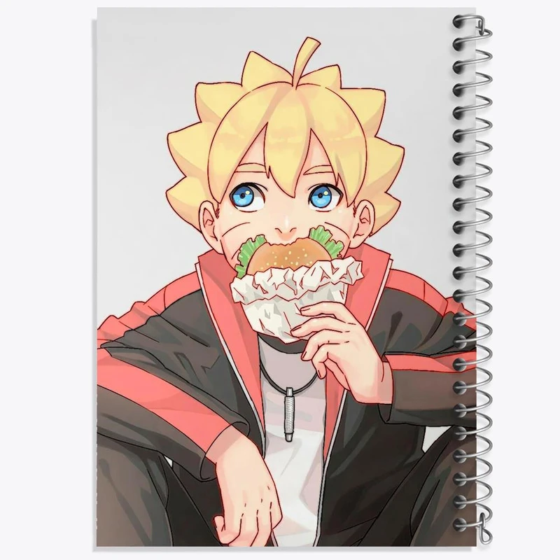 دفتر مشق 50 برگ خندالو مدل بوروتو اوزوماکی انیمه بوروتو Boruto کد 15735