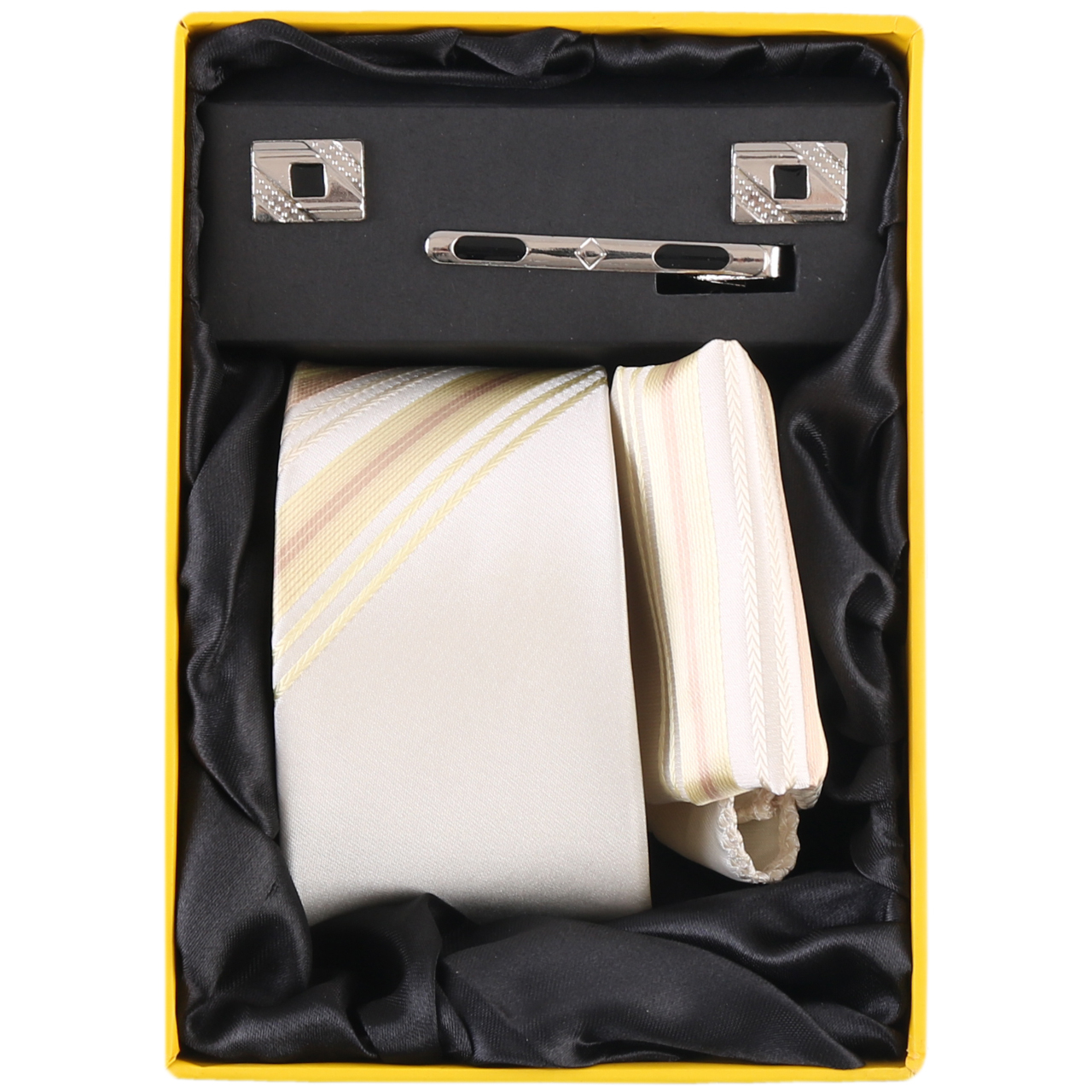 ست کراوات و دستمال جیب و دکمه سردست مردانه فرانکو فروزی مدل F-101814