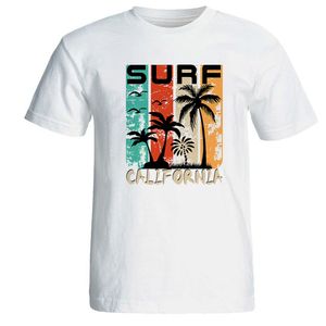 تی شرت آستین کوتاه مردانه مدل هاوایی کد J138 رنگ سفید