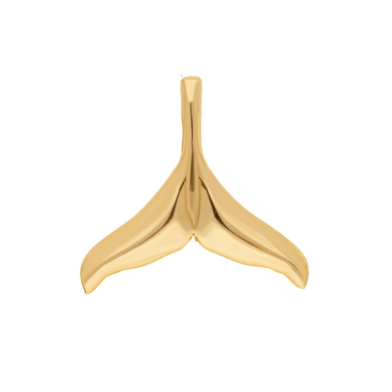 آویز گردنبند طلا 18 عیار زنانه مری گلد گالری طرح دم وال