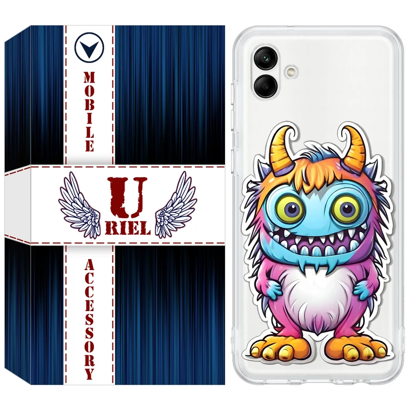 کاور یوریل مدل Clear کد 50 طرح میکروب مناسب برای گوشی موبایل سامسونگ Galaxy A04e