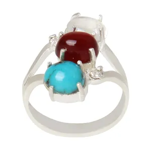 انگشتر نقره زنانه بازرگانی میلادی مدل جواهر کد AW_578