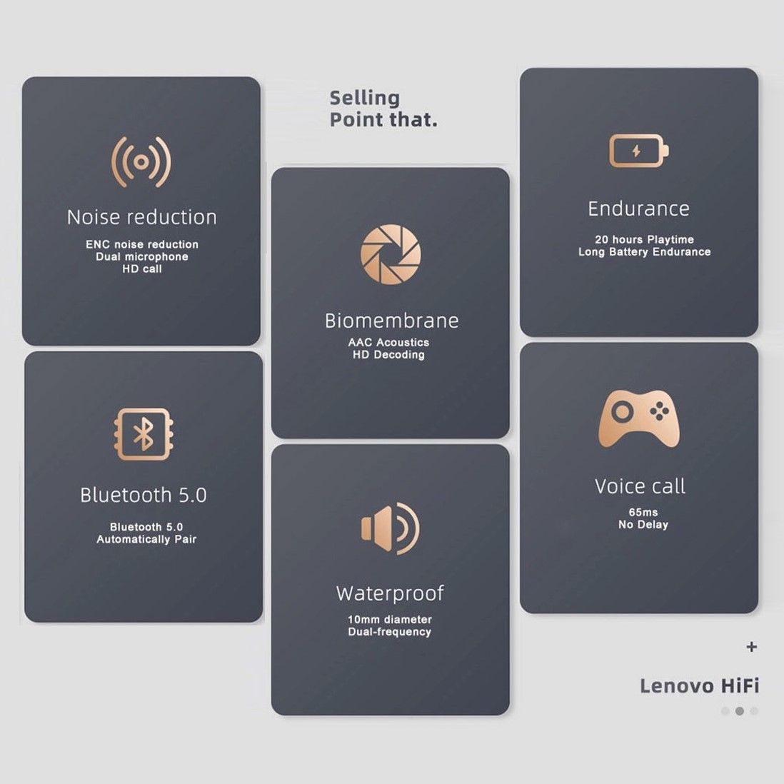 هدفون بلوتوثی لنوو مدل LivePods LP2 -  - 11
