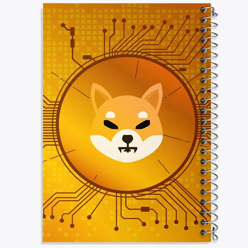 دفتر مشق 50 برگ خندالو مدل ارز دیجیتال شیبا اینو Shiba Inu  کد 10879