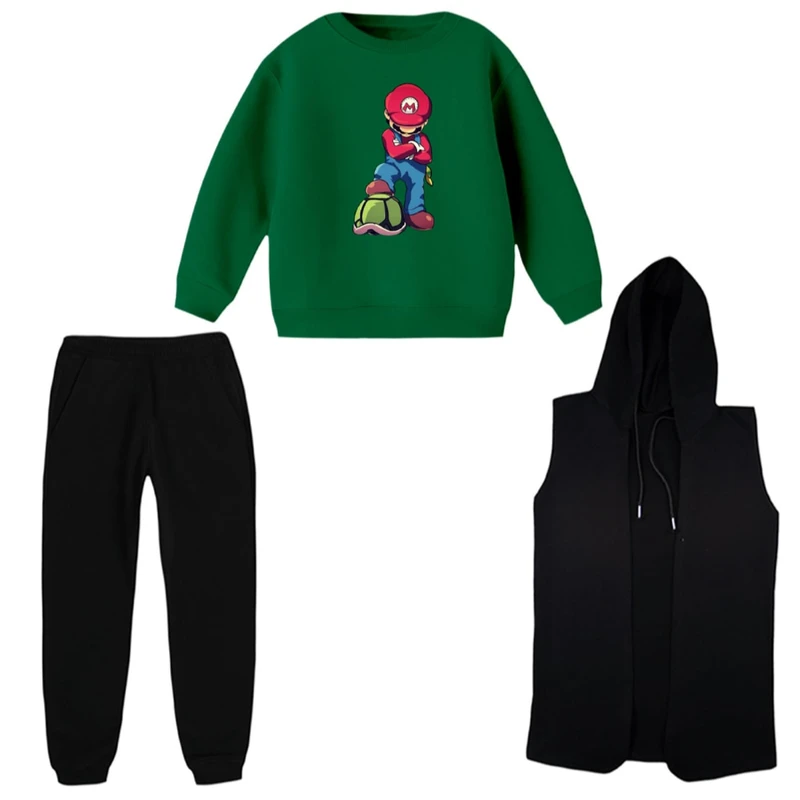 ست 3 تکه لباس راحتی بچگانه مدل ماریو کد ۴  