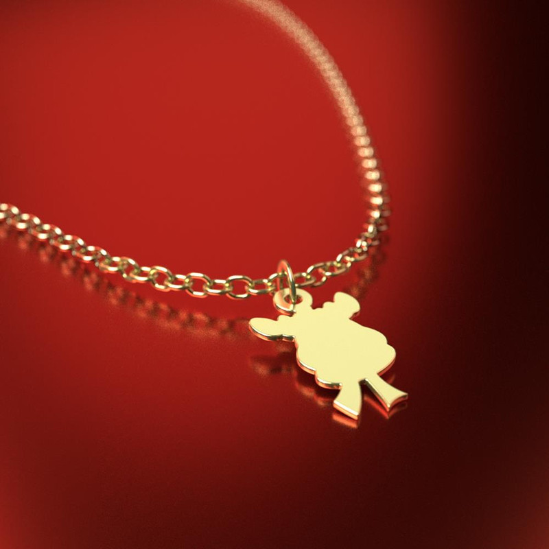 آویز ساعت طلا 18 عیار زنانه مدوپد مدل هندسی کد CA13524