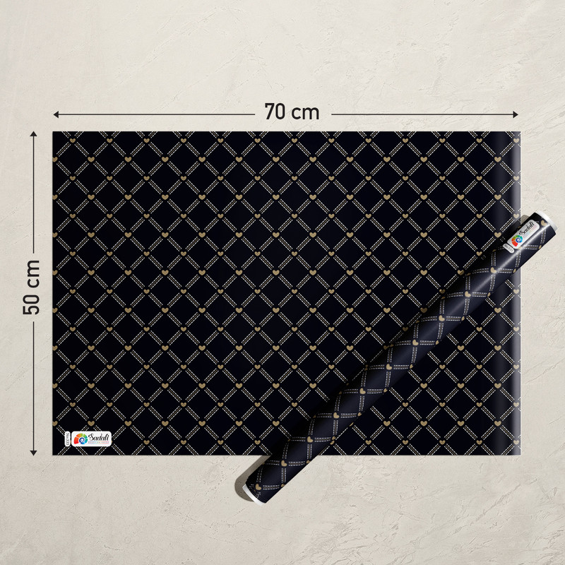 کاغذ کادو طرح مشکی کلاسیک بسته 2 عددی