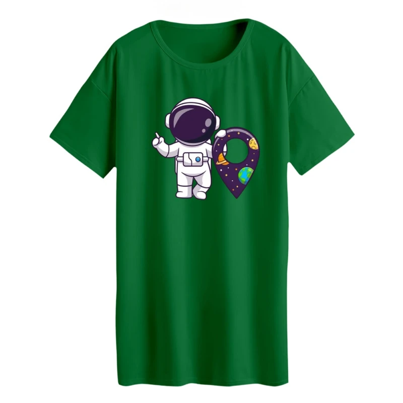 تی شرت لانگ زنانه مدل فضانورد کد ۸