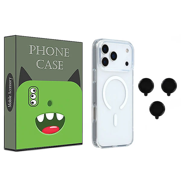 کاور فون کیس مدل Mag_slimi مناسب برای گوشی موبایل اپل iphone 17 pro max به همراه محافظ لنز دوربین