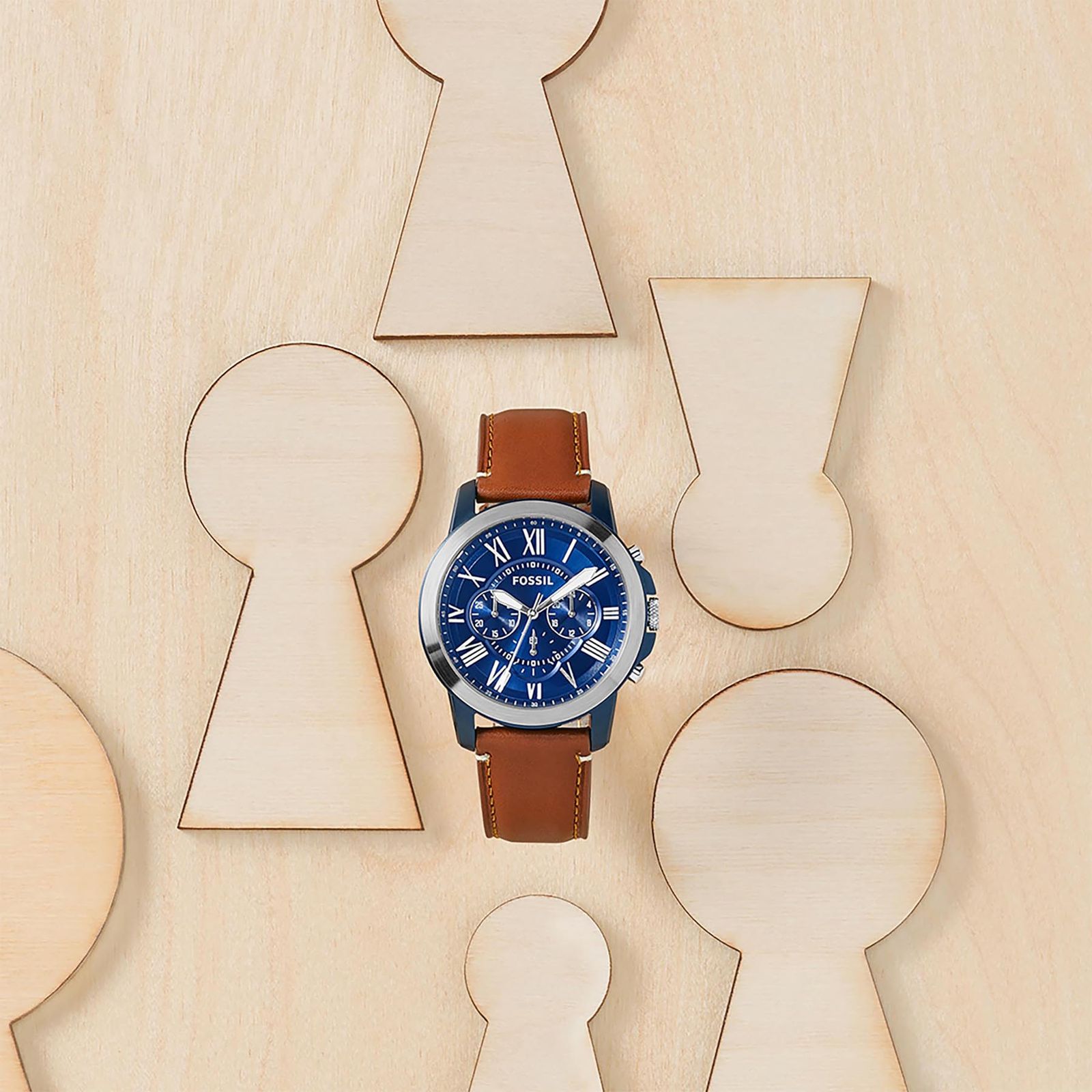 ساعت مچی عقربه‌ای کوارتز مردانه فسیل مدل fs5151 -  - 5