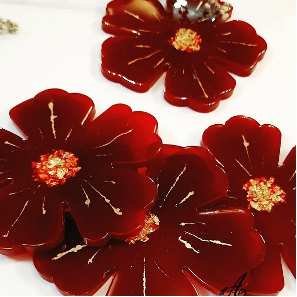 قالب رزین مدل گل پنج پر کد dr-700