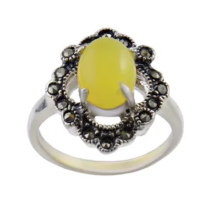 انگشتر نقره زنانه بازرگانی میلادی مدل شرف الشمس کد AW_268