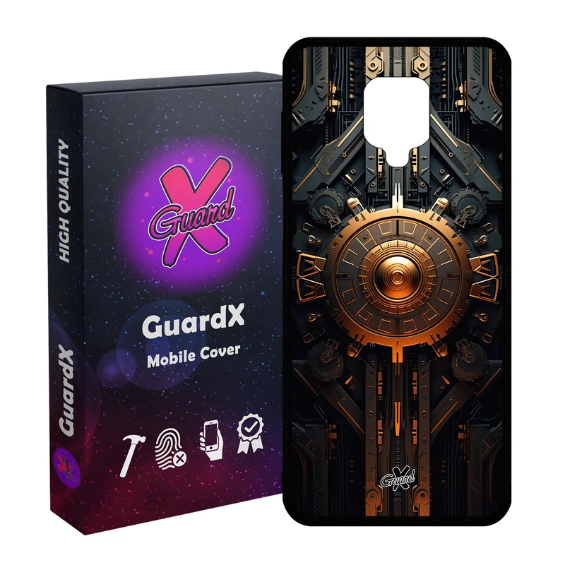 کاور گارد ایکس طرح قفل مدل Glass10614 مناسب برای گوشی موبایل شیائومی Redmi Note9 Pro/Note 9 Pro Max/Redmi Note 9S/MI Poco M2 Pro