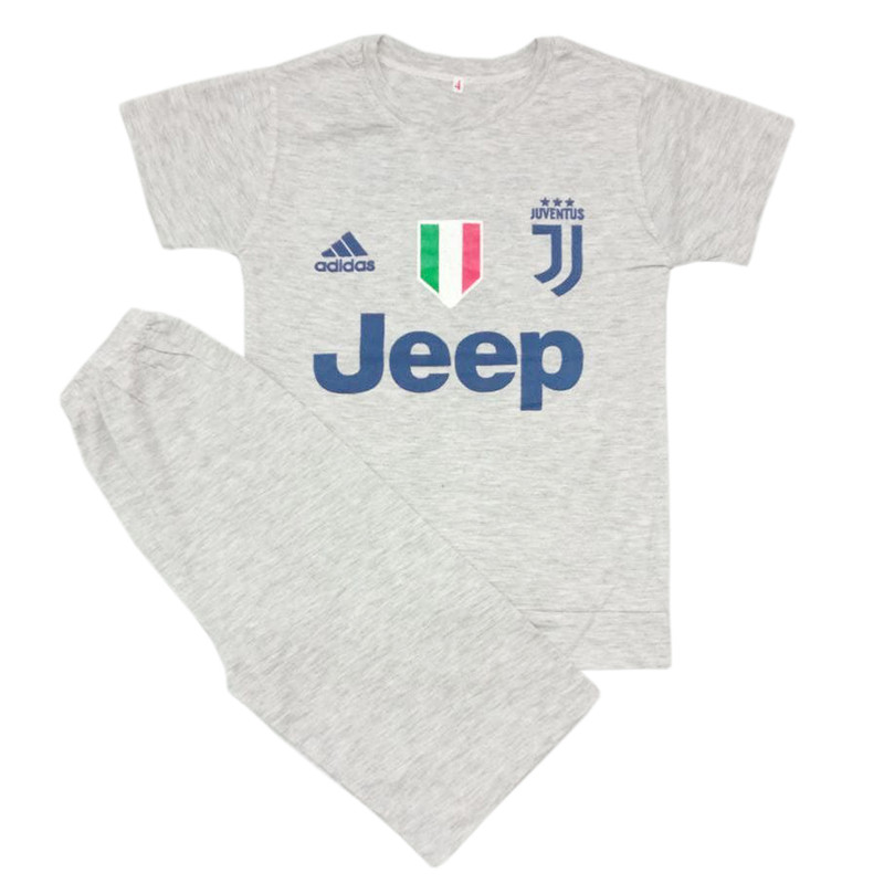 ست تی شرت و شلوارک پسرانه طرح یوونتوس مدل p15