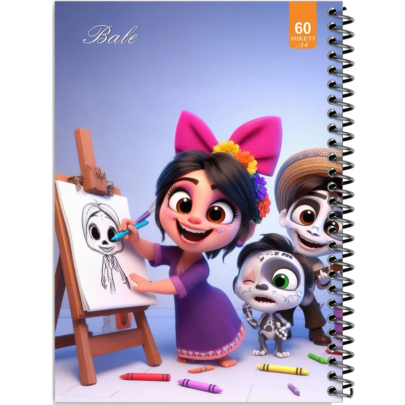 دفتر نقاشی 60 برگ انتشارات بله طرح فانتزی دخترانه کد A4-O40