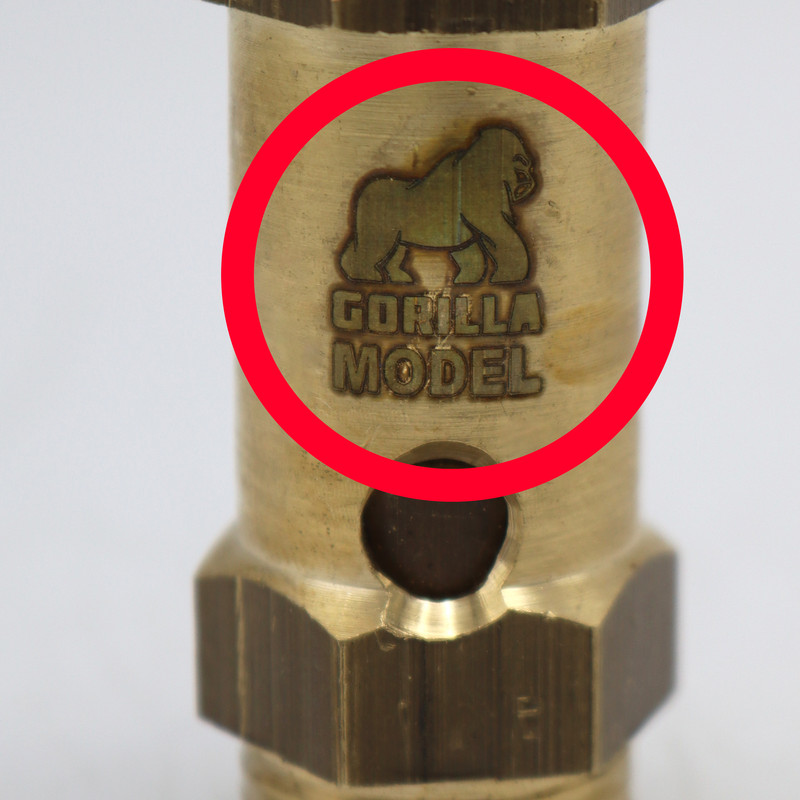 سوپاپ اطمینان کمپرسور باد مدل گوریلا کد YPB-REZVEH-1.2INCH سایز 1/2 اینچ