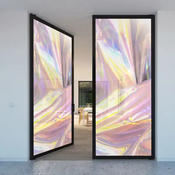 استیکر شیشه مدل رنگی رنگی 02