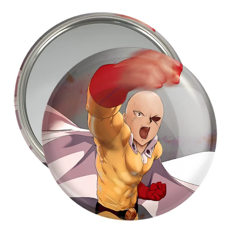 آینه جیبی خندالو مدل سایتاما انیمه مرد تک مشتی One Punch Man  کد 11373