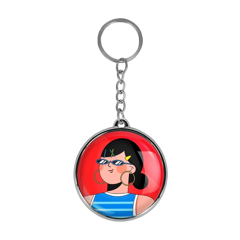 جاکلیدی خندالو طرح دختر قوی Girl Power مدل دوطرفه کد 2893528936