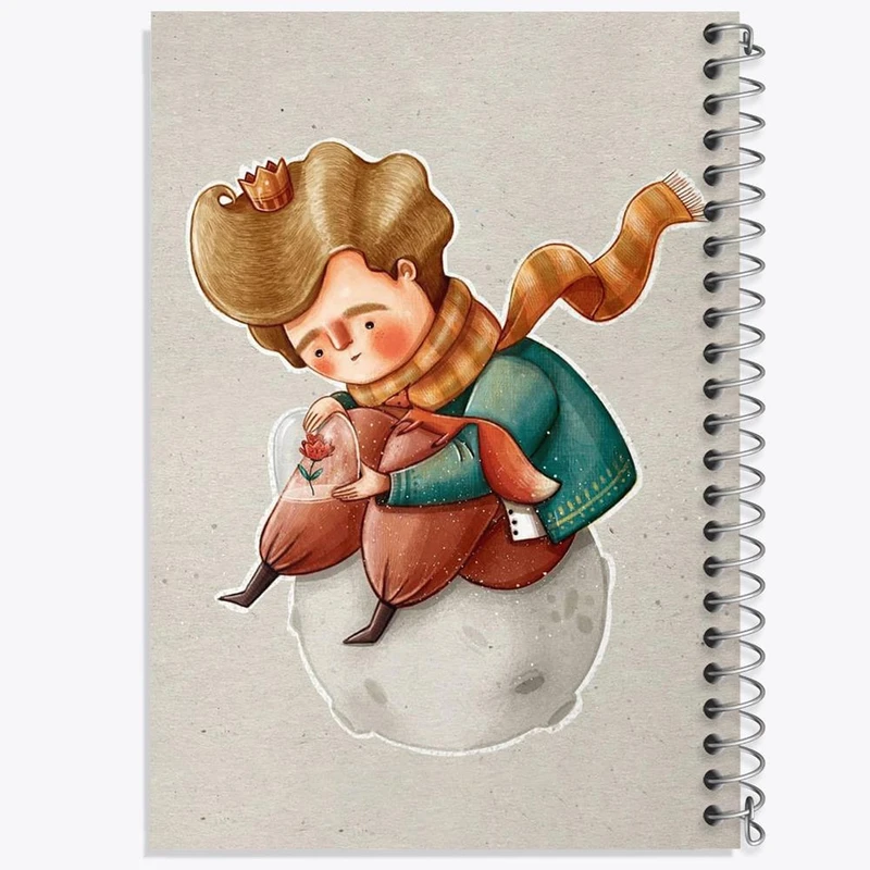 دفتر شطرنجی 50 برگ خندالو طرح شازده کوچولو کد 25767