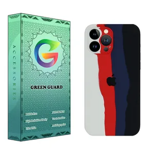 Green Guard cover rainbow watercolor model suitable for Apple iPhone 12 Pro
