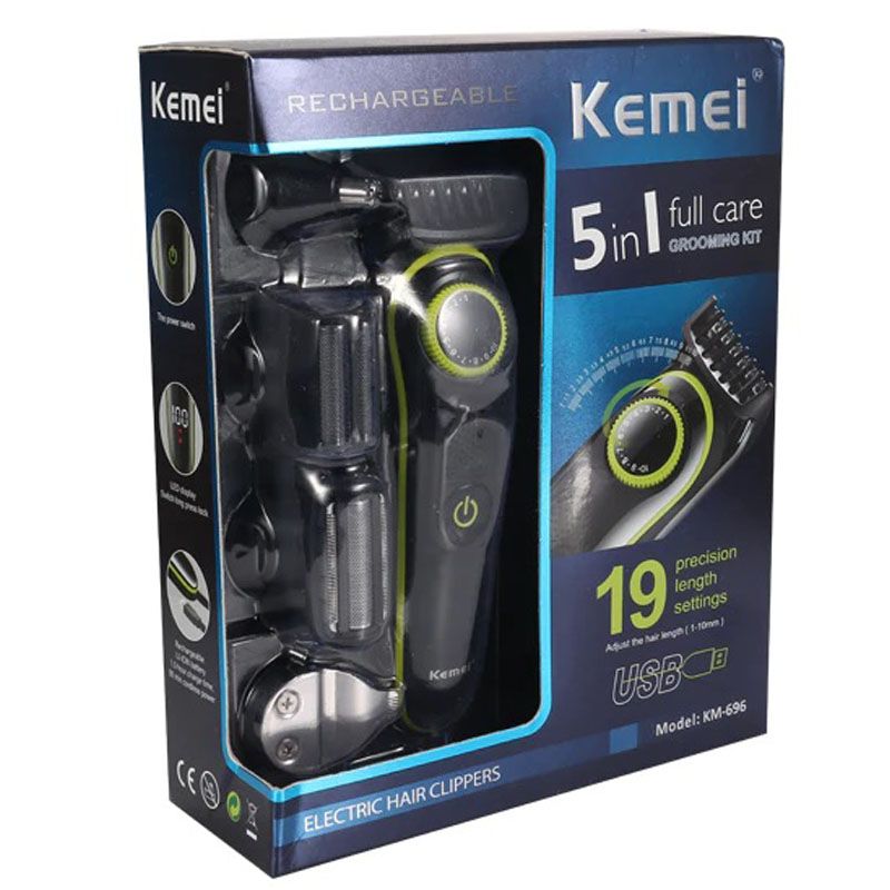 ست ماشین اصلاح موی صورت و بدن کیمی مدل KM-696 -  - 2