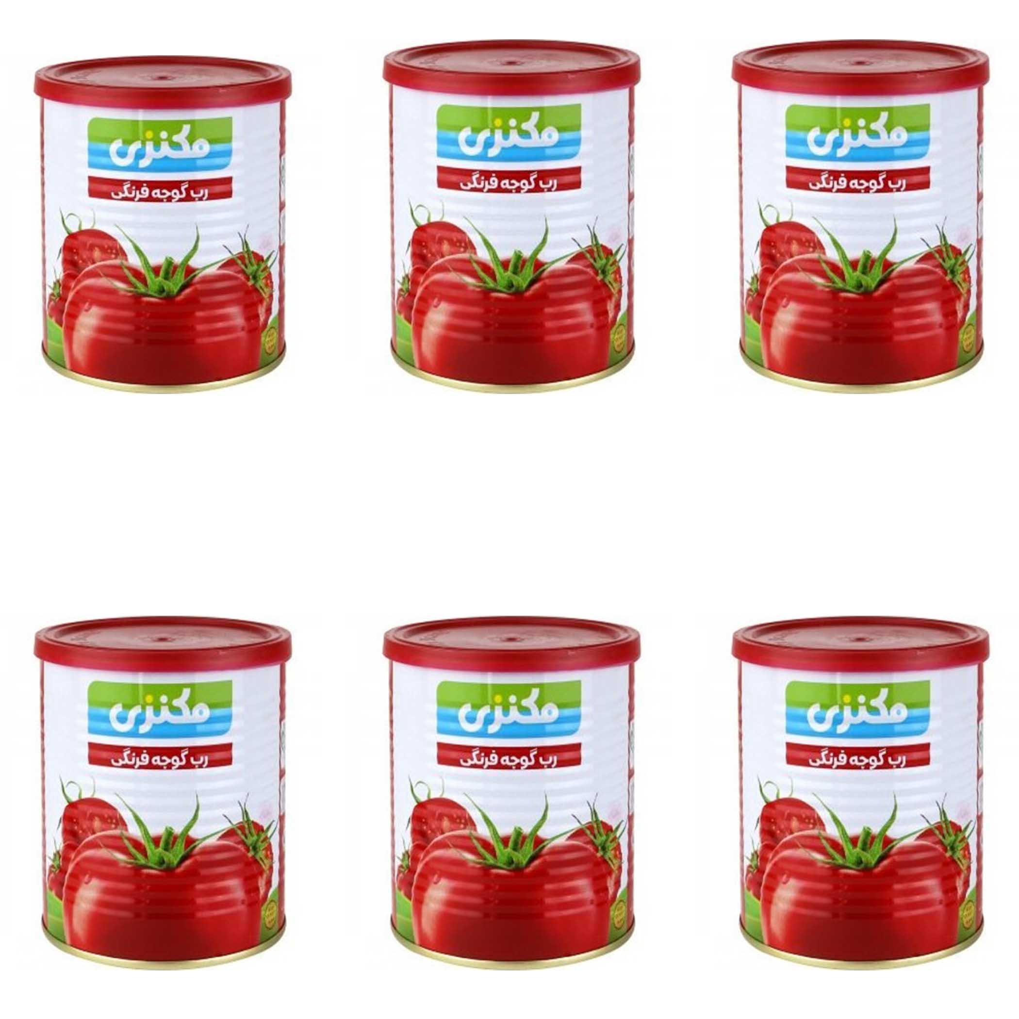 کنسرو رب گوجه فرنگی مکنزی - 800 گرم بسته 6 عددی