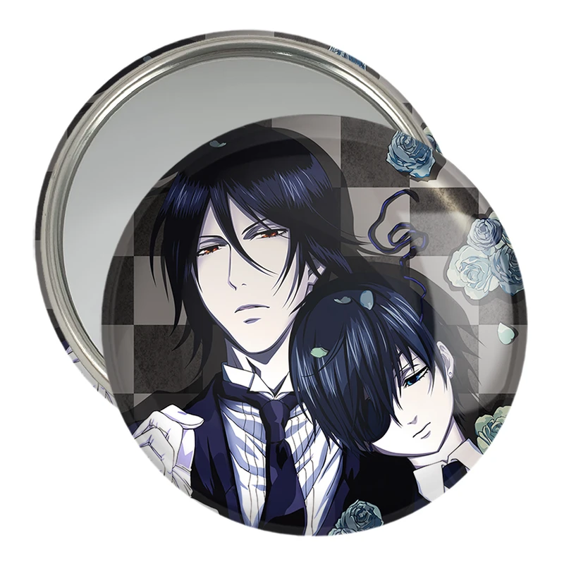 آینه جیبی خندالو مدل شیل و سباستین انیمه خادم سیاه Black Butler  کد 16322