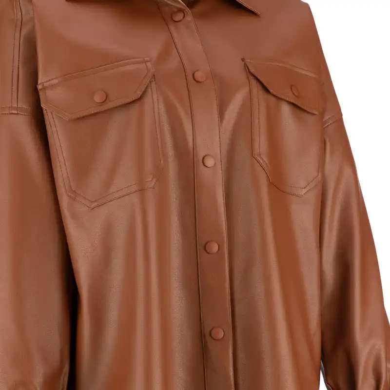 کت چرم زنانه السانا مدل ستایش کد 166051