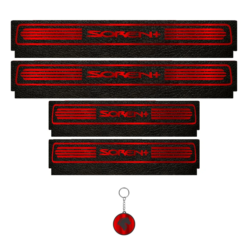 برچسب پارکابی خودرو لندمون کد LM077 MR مناسب برای سورن پلاس مجموعه 4 عددی به همراه جا کلیدی