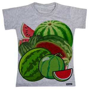 تی شرت آستین کوتاه دخترانه 27 مدل Full Watermelon کد MH833