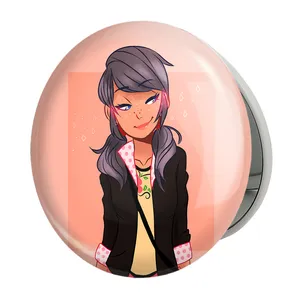 آینه جیبی خندالو طرح دختر کفشدوزکی مدل تاشو کد 25040 