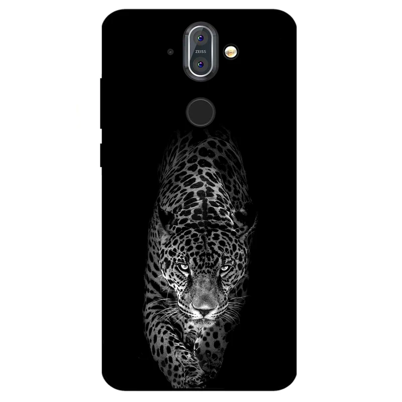 کاور مگافون طرح پلنگ مدل 1879 مناسب برای گوشی موبایل نوکیا 8 Sirocco  