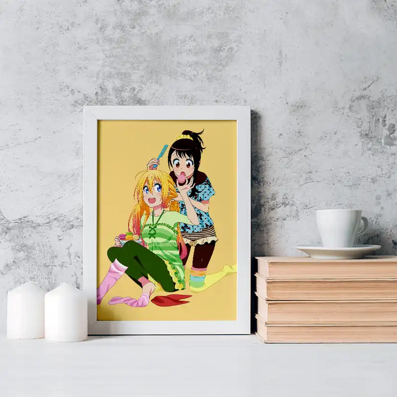 تابلو خندالو مدل اونودرا و انیمه عشق دروغین کد 17149