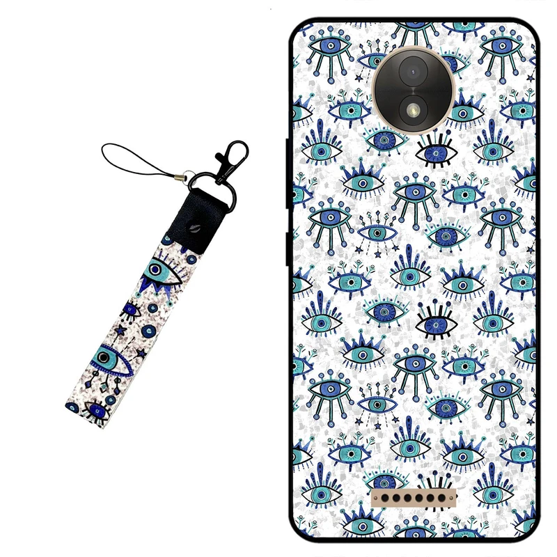کاور مگافون طرح چشم نظر مدل 6464 مناسب برای گوشی موبایل موتورولا Moto C به همراه بند