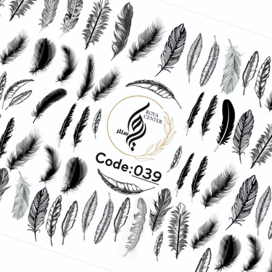برچسب لنز ناخن رویاسنتر مدل AR 08 مجموعه 6 عددی
