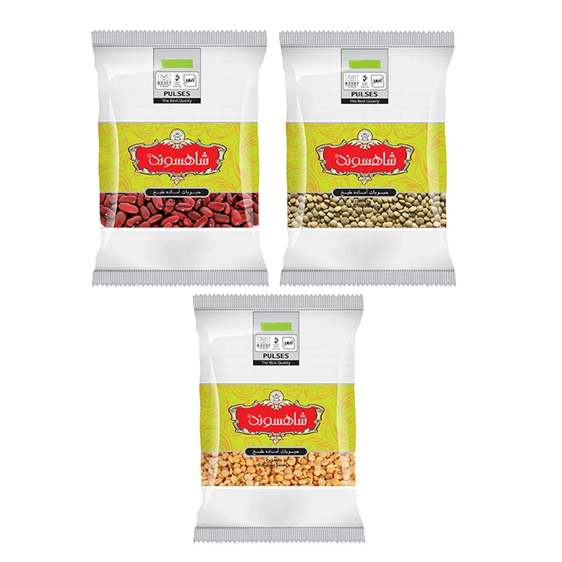 لپه و لوبیا قرمز و عدس شاهسوند - 450 گرم بسته 3 عددی