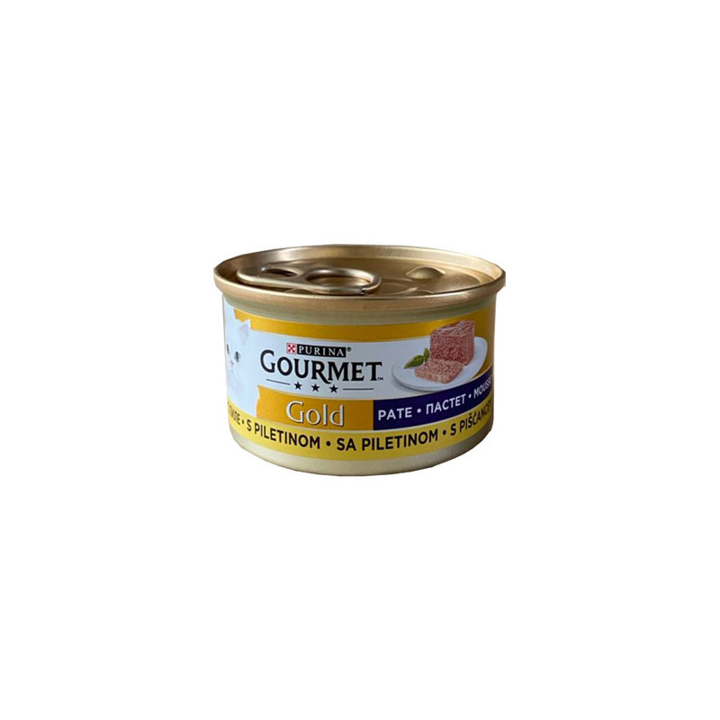 کنسرو غذای گربه گورمت مدل پته گوشت مرغ GOLD-PURINA وزن 85 گرم