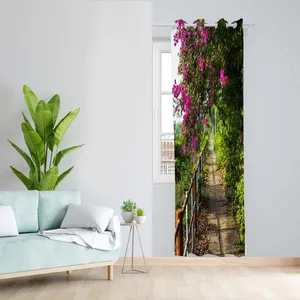 پرده طرح منظره مدل مخمل پانچی کد 4959 z سایز 140x200 سانتی متر