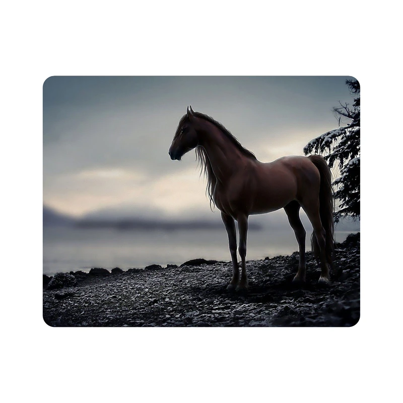 ماوس پد اطلس آبی طرح حیوان اسب مدل T1324