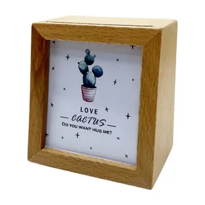 جعبه موزیکال مدل Love and Hug طرح کاکتوس کد C777