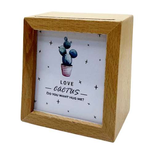 جعبه موزیکال مدل Love and Hug طرح کاکتوس کد C777