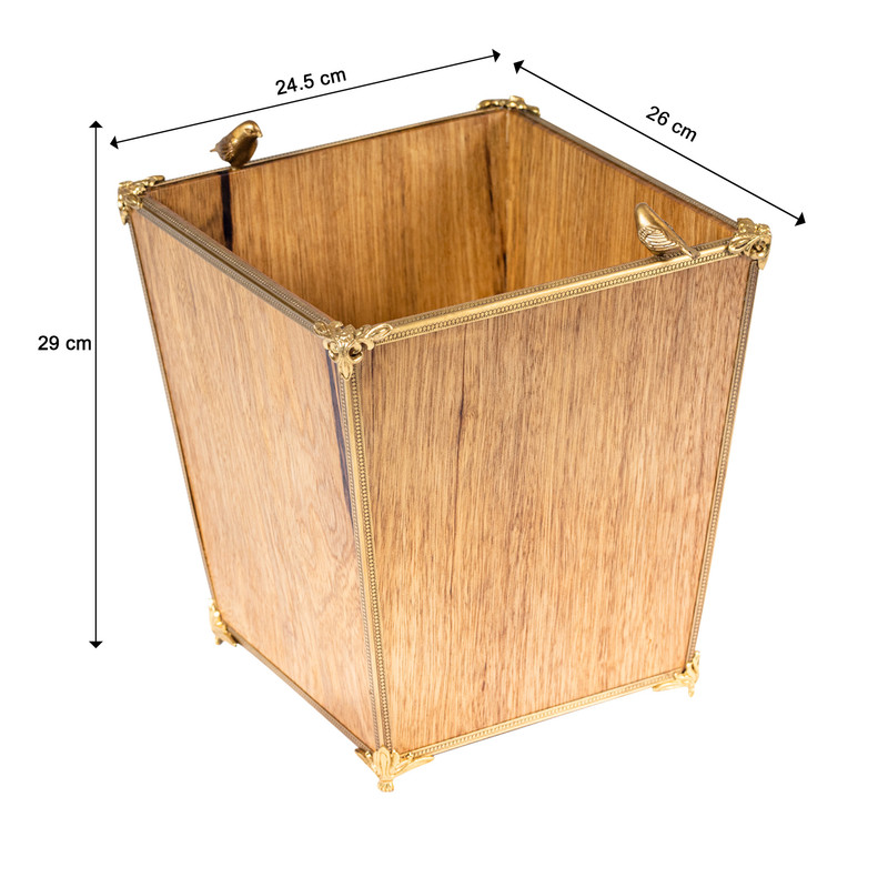 ست سطل و جای دستمال گلدکیش طرح گلدن برد مدل GK829601-02 ست سطل و جای دستمال گلدکیش طرح گلدن برد مدل GK829601-02