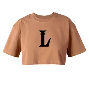 کراپ‌تاپ آستین کوتاه زنانه مدل حرف L کد L230 K