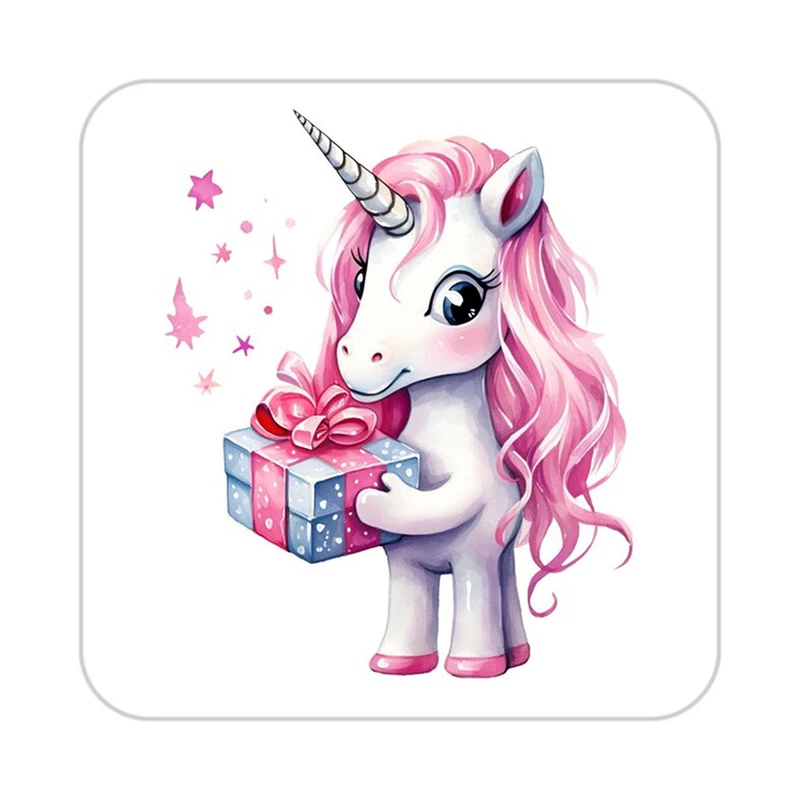 زیر لیوانی کاکتی طرح اسب تک شاخ و یونیکورن مدل mp33114