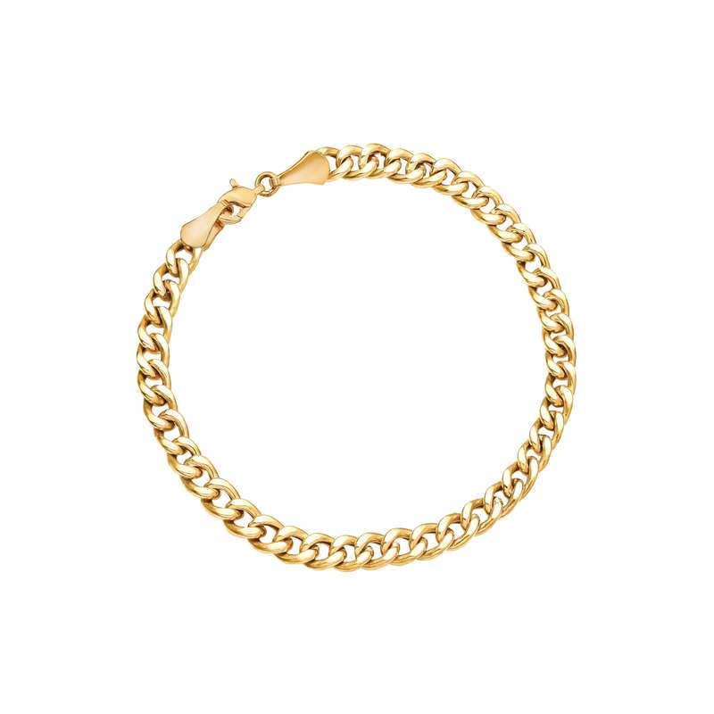 دستبند زنجیری طلا 18 عیار مردانه ماوی گالری مدل کشیده دستبند زنجیری طلا 18 عیار مردانه ماوی گالری مدل کشیده